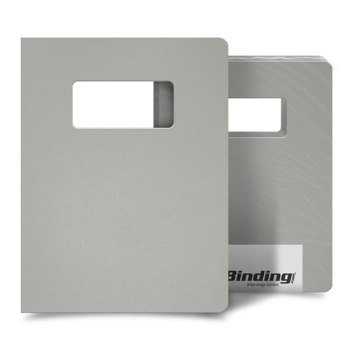 Light Gray 16mil Sand Poly 8.75" x 11.25" Covers with Windows - 25 Sets