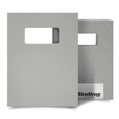 Light Gray 35mil Sand Poly 8.5" x 11" Covers with Windows - 25sets
