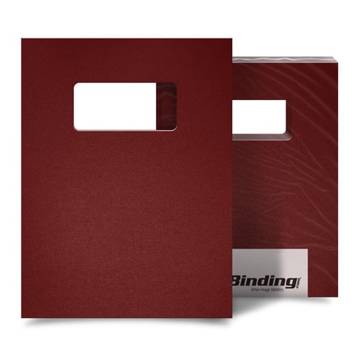 12mil Maroon Sand Poly 8.5" x 11" Covers With Windows (100 sets)