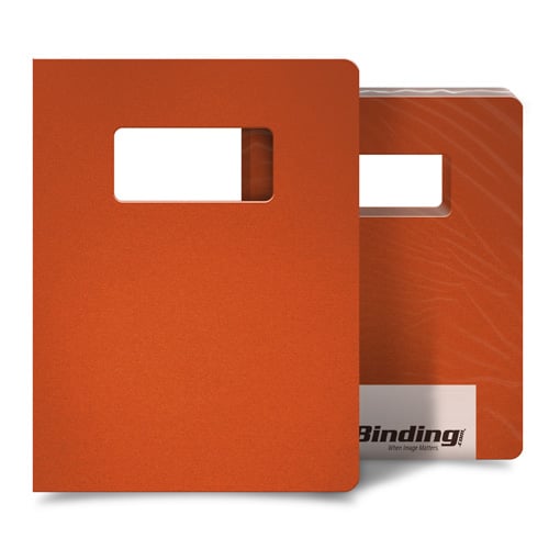Orange 16mil Sand Poly 8.75" x 11.25" Covers with Windows - 25 Sets