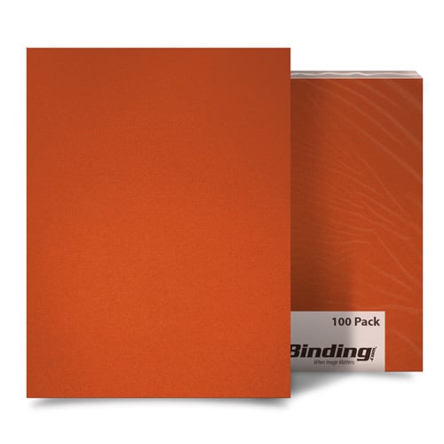 Orange 55mil Sand Poly 9" x 11" Binding Covers - 10pk