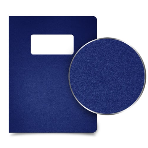 Par Blue 35mil Sand Poly 8.75" x 11.25" Covers with Windows - 25 Sets