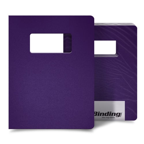 Purple 35mil Sand Poly 8.75" x 11.25" Covers with Windows - 25 Sets