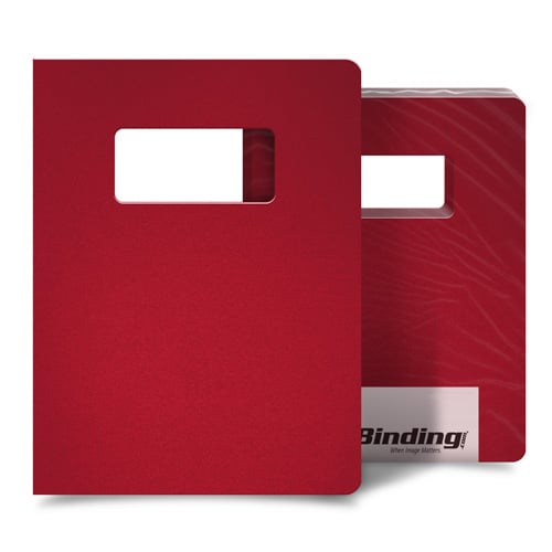 Red 55mil Sand Poly 8.75" x 11.25" Covers with Windows - 10 Sets