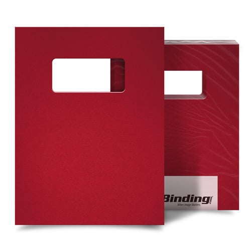 Red 35mil Sand Poly 8.5" x 11" Covers with Windows - 25sets