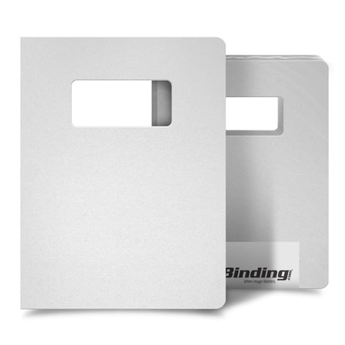 White 23mil Sand Poly 8.75" x 11.25" Covers with Windows - 25pk