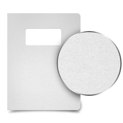 White 16mil Sand Poly 8.75" x 11.25" Covers with Windows - 25pk