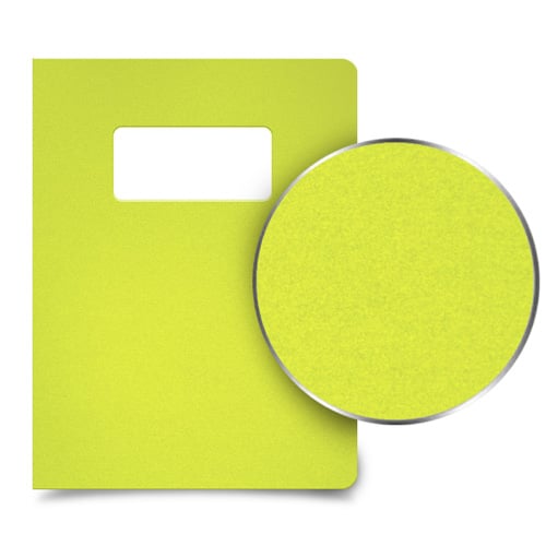 Yellow 23mil Sand Poly 8.75" x 11.25" Covers with Windows - 25pk