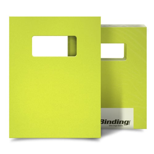 Yellow 23mil Sand Poly 8.5" x 11" Covers with Windows - 25pk