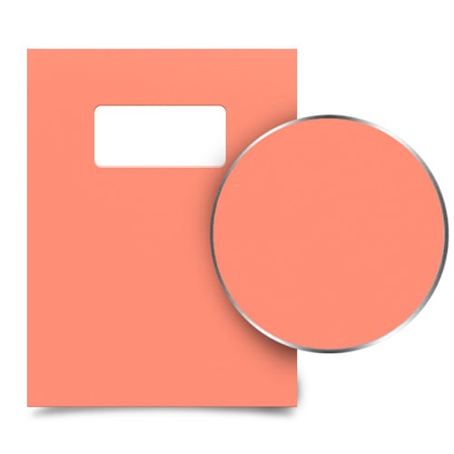 Sassy Salmon 9" x 11" Card Stock Covers with Windows - 100 Sets