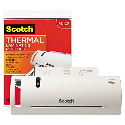 Scotch TL902VP Thermal Laminator w/ 20 Letter Size Laminating Pouches