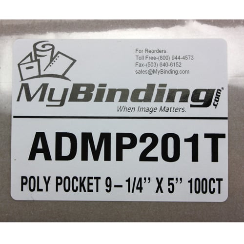Self Adhesive Poly Pockets 5" x 9-1/4" - 100pk
