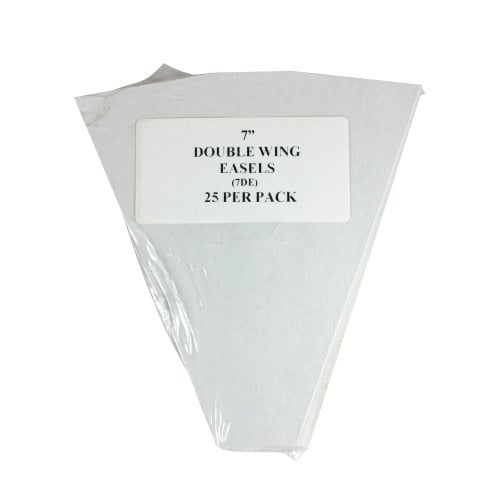 Self Stick 7" White Double-Wing Easel Backs - 25pk