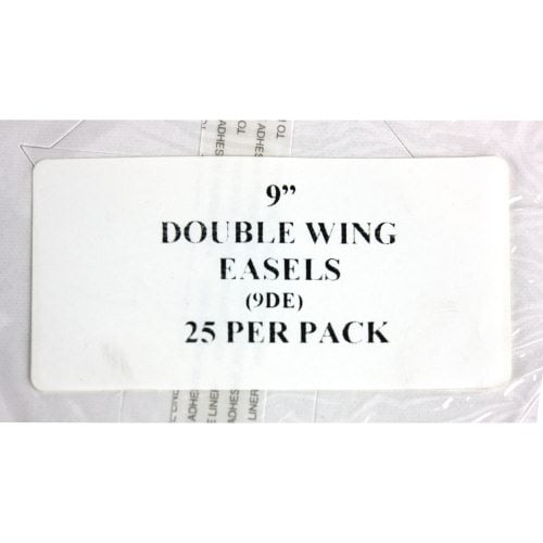 Self Stick 9" White Double-Wing Easel Backs - 25pk