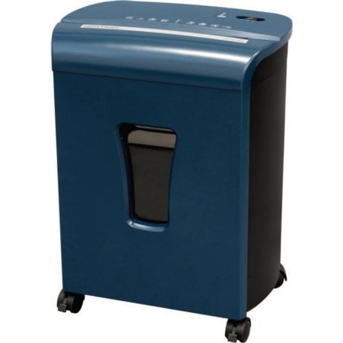 Sentinel FM101P Blue 10-Sheet Level P-4 Micro-Cut Paper Shredder with Pullout Bin