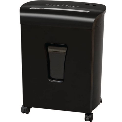 Sentinel FM101P Black 10-Sheet Level P-4 Micro-Cut Paper Shredder with Pullout Bin