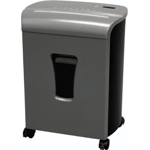 Sentinel FM101P Gunmetal 10-Sheet Level P-4 Micro-Cut Paper Shredder with Pullout Bin