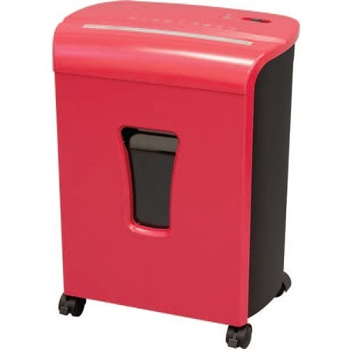 Sentinel FM101P Red 10-Sheet Level P-4 Micro-Cut Paper Shredder with Pullout Bin