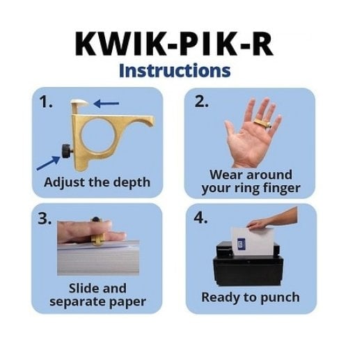 Quik-Pik-R Sheet Picker Finger Counter Ring