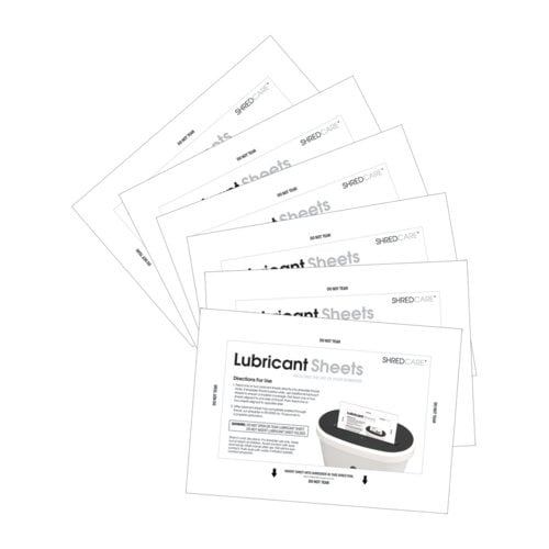 ShredCare 6" x 8" Shredder Lubricant Sheets (SCLS6) - 6pk