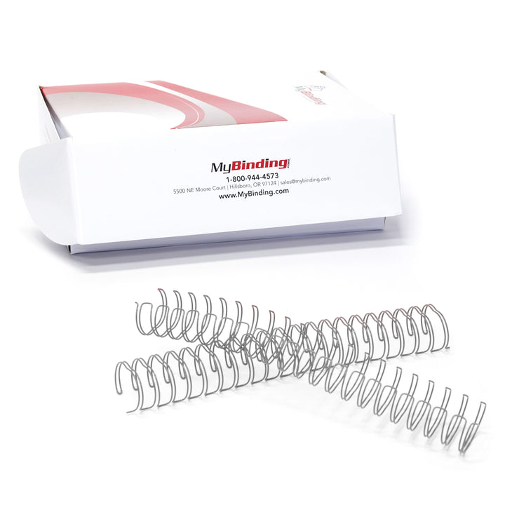 Pewter 1-1/2" 2:1 Pitch Twin Loop Wire - 20pk