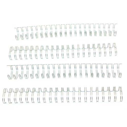 Silver 3/4" 2:1 Pitch Twin Loop Wire - 50pk