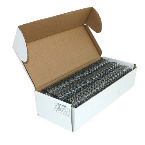 Silver 3/4" 2:1 Pitch Twin Loop Wire - 50pk