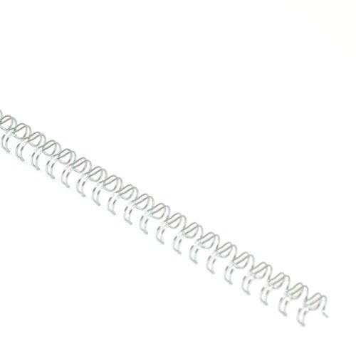 Silver 5/16" 3:1 Pitch Twin Loop Wire - 100pk