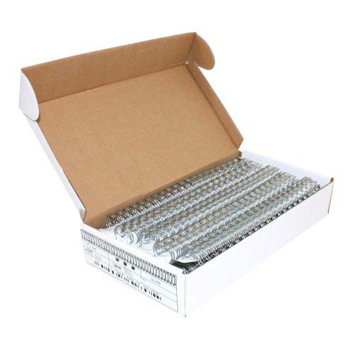 Silver 5/8" 2:1 Pitch Twin Loop Wire - 50pk