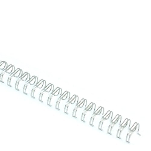 Silver 7/16" 3:1 Pitch Twin Loop Wire - 100pk