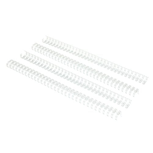 Silver 7/16" 3:1 Pitch Twin Loop Wire - 100pk