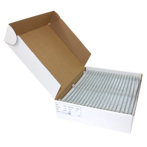 Silver 7/16" 3:1 Pitch Twin Loop Wire - 100pk