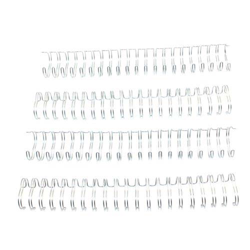 Silver 7/8" 2:1 Pitch Twin Loop Wire - 50pk