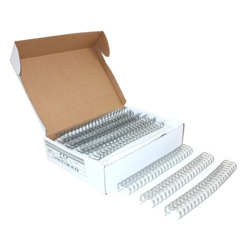 Silver 7/8" 2:1 Pitch Twin Loop Wire - 50pk