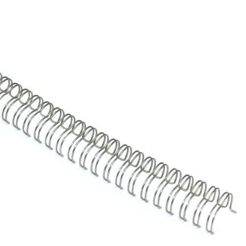 Silver 9/16" 3:1 Pitch Twin Loop Wire - 100pk