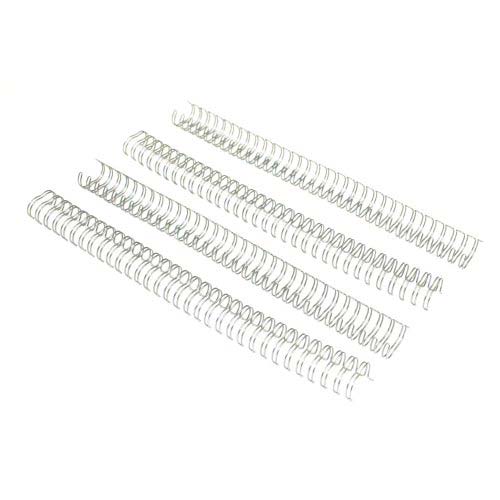 Pewter 9/16" 3:1 Pitch Twin Loop Wire - 100pk
