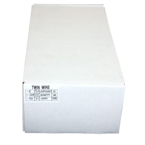 Silver 9/16" 3:1 Pitch Twin Loop Wire - 100pk