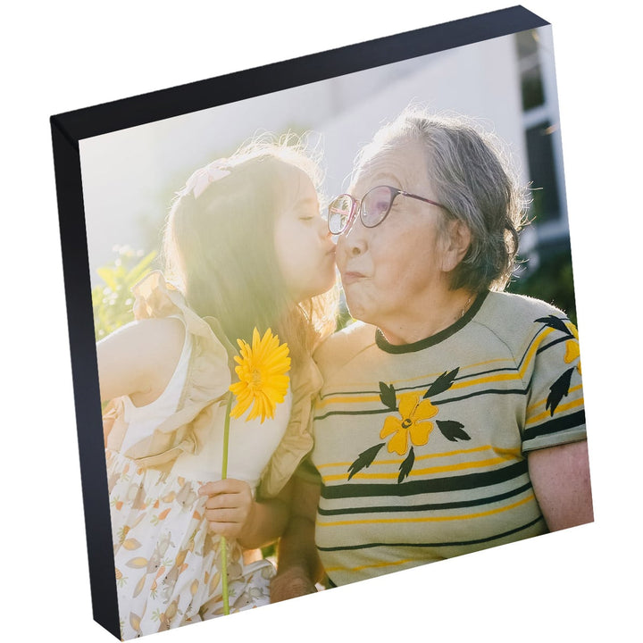12" x 12" Silver Linings™ Photo Blocks with Black Wood Edge (10/Bx) - Clearance Sale