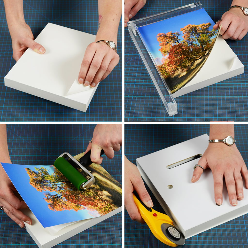 12" x 12" Silver Linings™ Photo Blocks with Black Wood Edge (10/Bx) - Clearance Sale