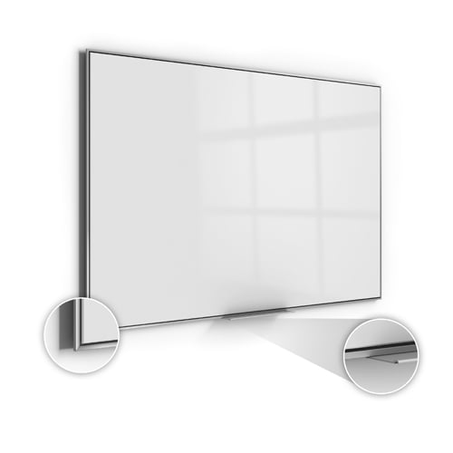 Ghent Simplicity Acrylite Surface Whiteboard with Aluminum Frame