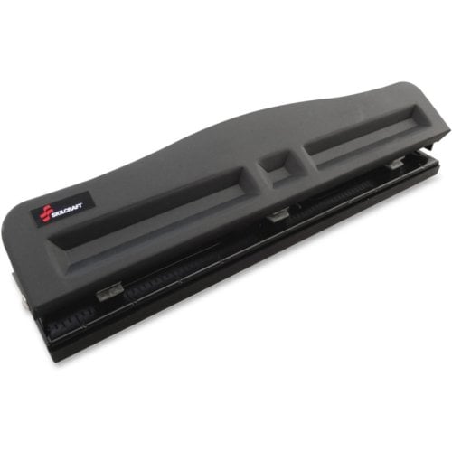 SKILCRAFT Black Light-duty Metal 3-Hole Punch (10-Sheet Capacity)