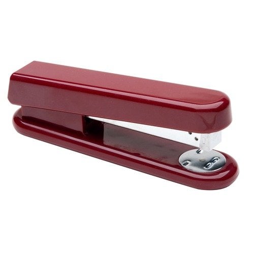 SKILCRAFT Burgundy Standard Full Strip Desktop Stapler