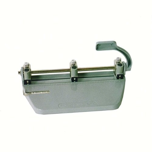 SKILCRAFT Gray Manual Adjustable 3-Hole Punch