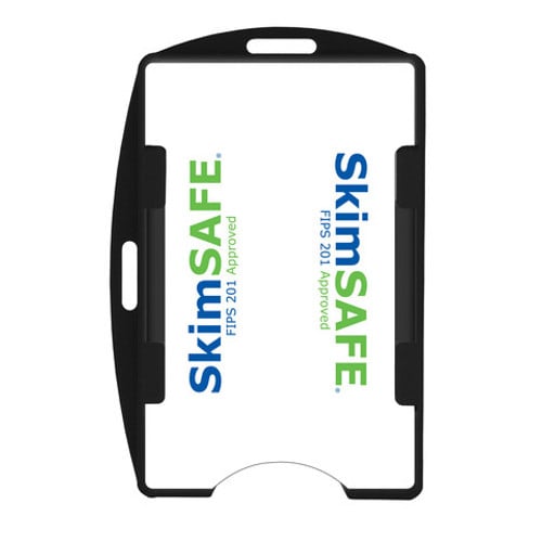 SkimSAFE 153095BK Black Single Card Holder - 50pk
