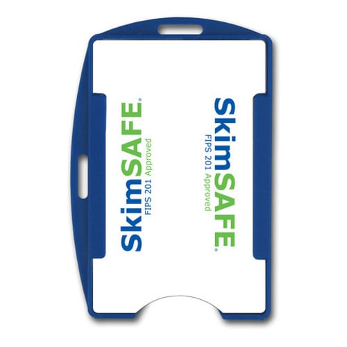 SkimSAFE 153095BL Blue Single Card Holder - 50pk