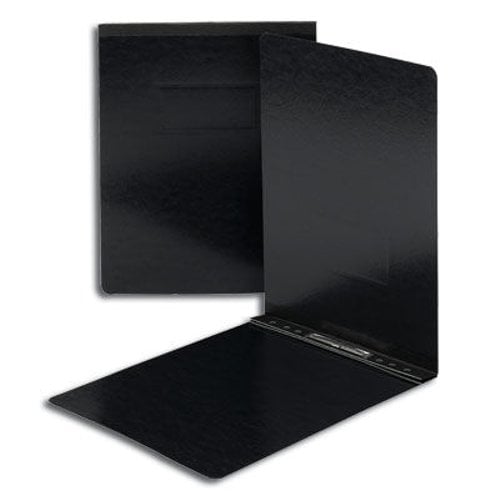 Smead 2" Black 8.5" x 11" Pressboard Report Cover with Top Prong Fastener