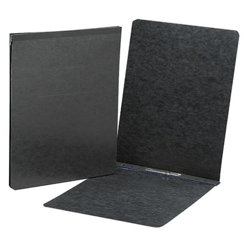 Smead 2" Black 8.5" x 11" PressGuard Report Cover with Top Prong Fastener