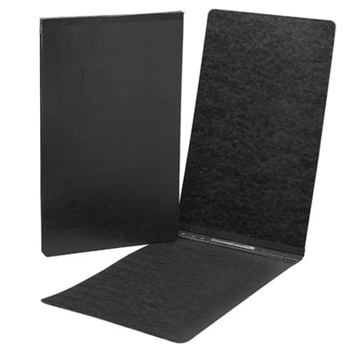 Smead 2" Black 8.5" x 14" PressGuard Report Cover with Top Prong Fastener