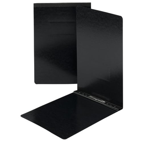 Smead 2" Black 8.5" x 14" PressGuard Report Cover with Top Prong Fastener