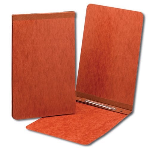Smead 2" Red 5.5" x 8.5" PressGuard Report Cover with Top Prong Fastener
